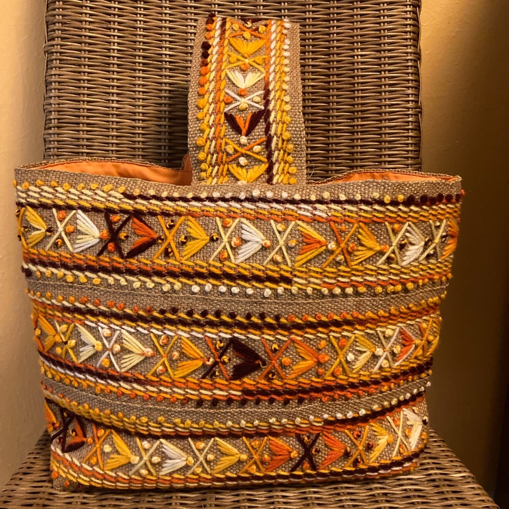 Burlap & Yarn 🧶 Purse